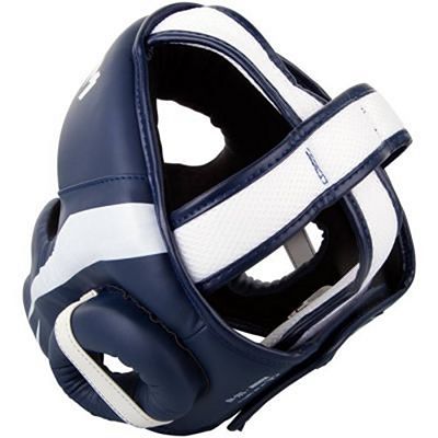 Venum Elite Headgear Weiß-Dunkelblau